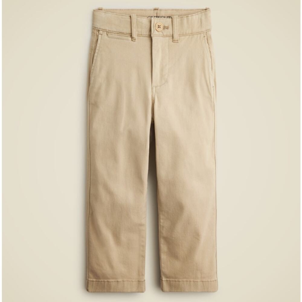 Crewcuts by J.Crew Classic-Fit Stretch Chino Pants Boys Size 10 Tan Straight Leg